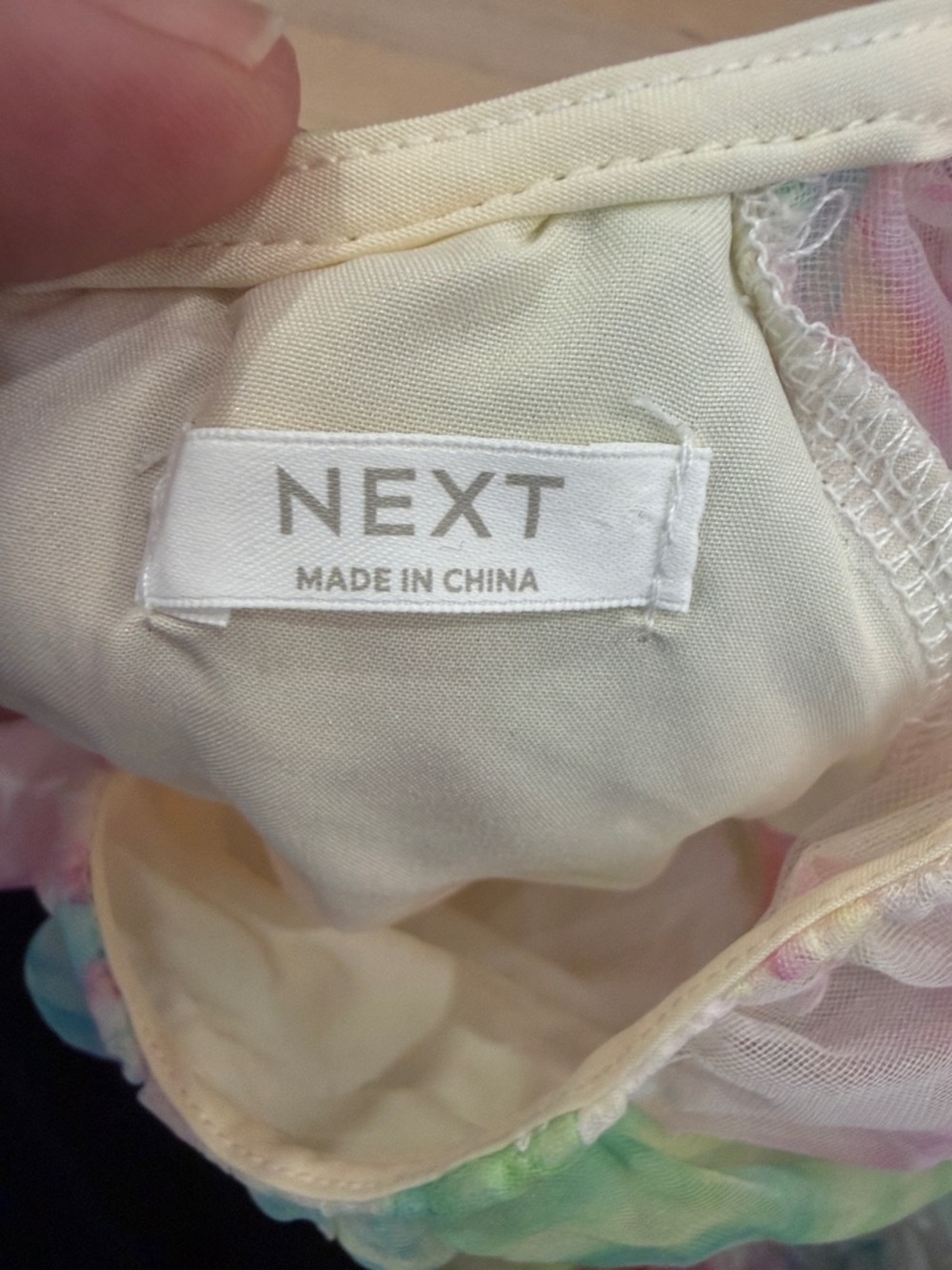 next Pastel Rainbow Ruffle Dress - Picture 2 of 3